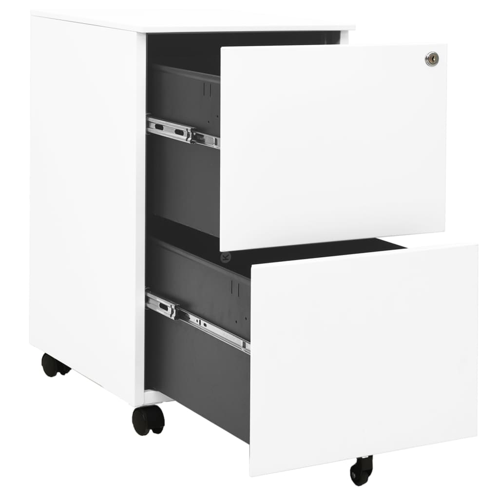 Ladeblok verrijdbaar 39x45x67 cm staal wit is nu te koop bij PeponiXL, paradijselijk wonen!