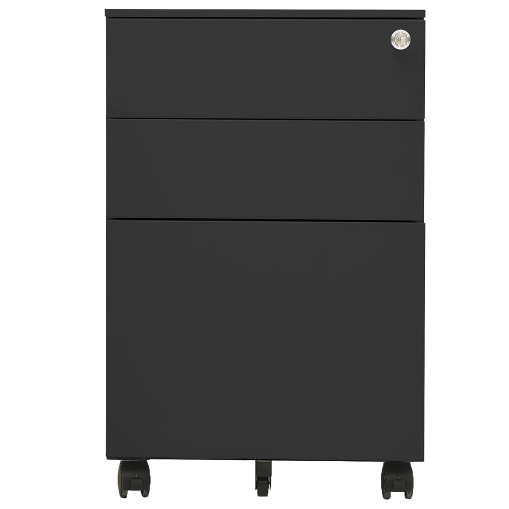 Ladeblok verrijdbaar 39x45x60 cm staal antracietkleurig is nu te koop bij PeponiXL, paradijselijk wonen!