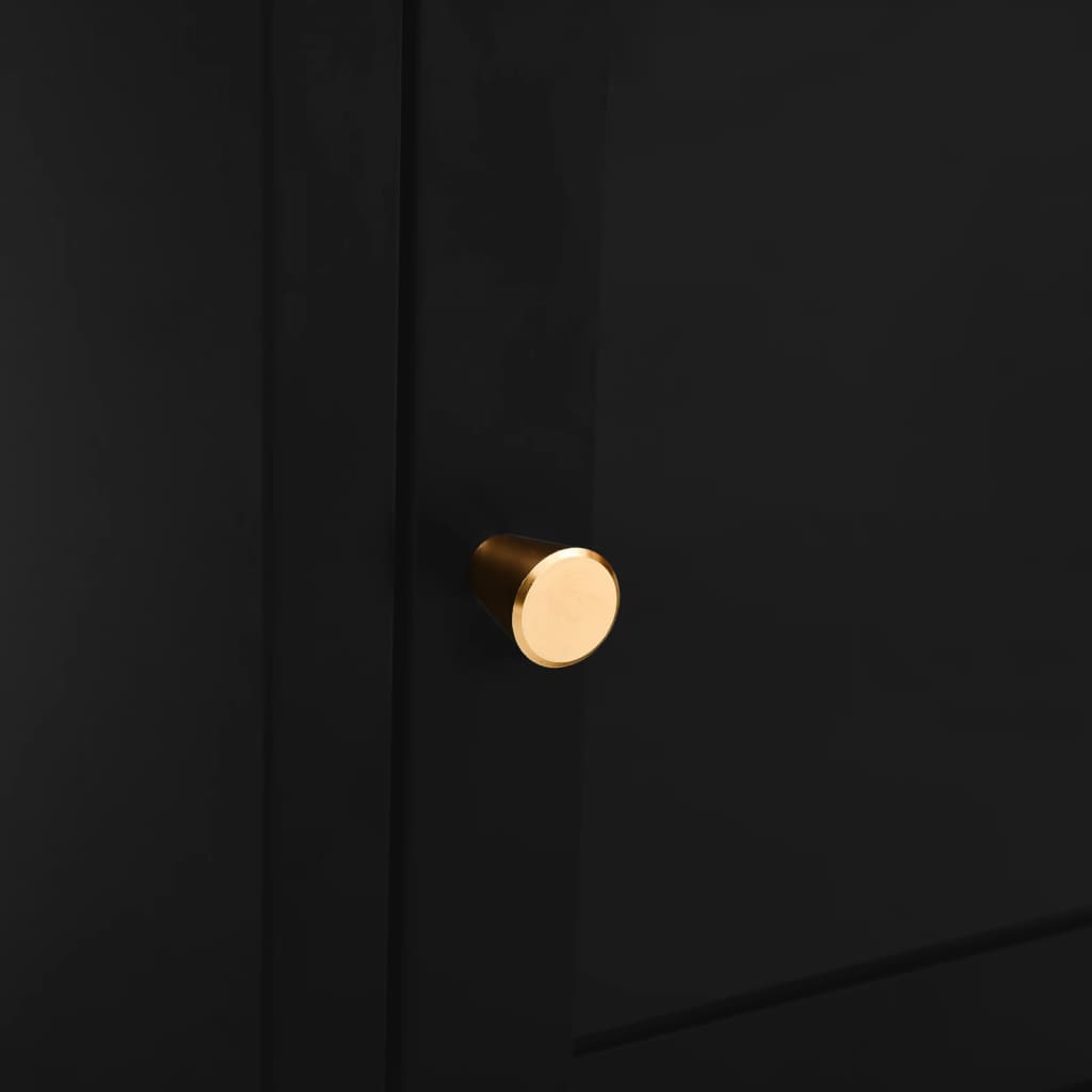 Nachtkastje 40x30x54,5 cm staal en glas zwart is nu te koop bij PeponiXL, paradijselijk wonen!