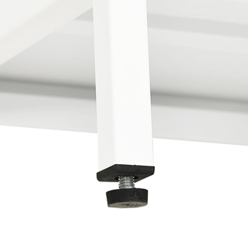 Tv-meubel 90x30x44 cm staal en glas wit is nu te koop bij PeponiXL, paradijselijk wonen!