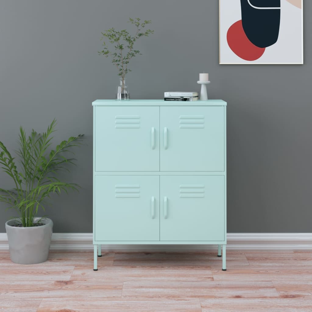 Opbergkast 80x35x101,5 cm staal mint is nu te koop bij PeponiXL, paradijselijk wonen!
