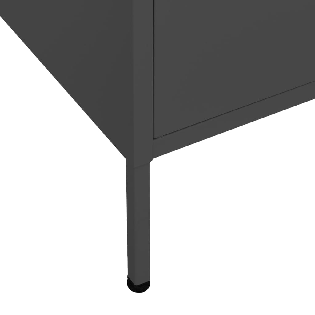 Opbergkast 80x35x101,5 cm staal antracietkleurig is nu te koop bij PeponiXL, paradijselijk wonen!