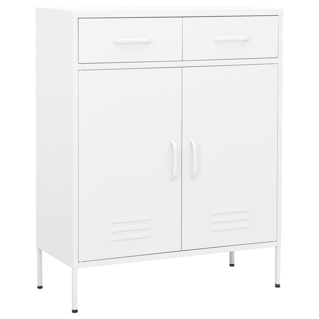 Opbergkast 80x35x101,5 cm staal wit is nu te koop bij PeponiXL, paradijselijk wonen!