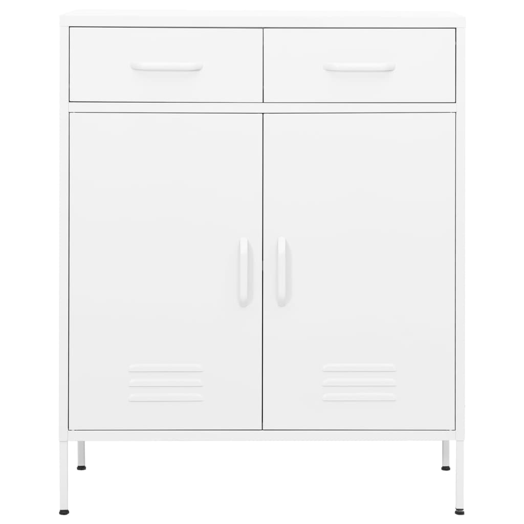 Opbergkast 80x35x101,5 cm staal wit is nu te koop bij PeponiXL, paradijselijk wonen!