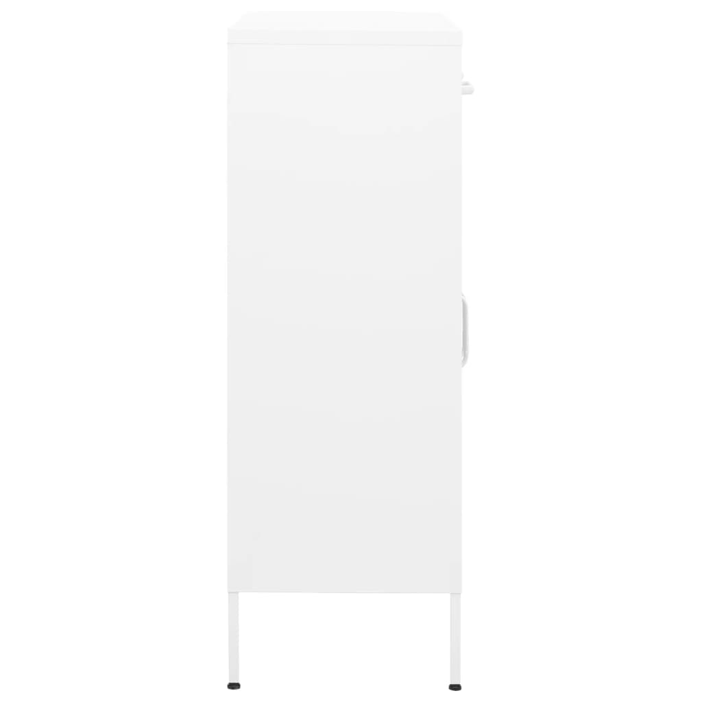 Opbergkast 80x35x101,5 cm staal wit is nu te koop bij PeponiXL, paradijselijk wonen!