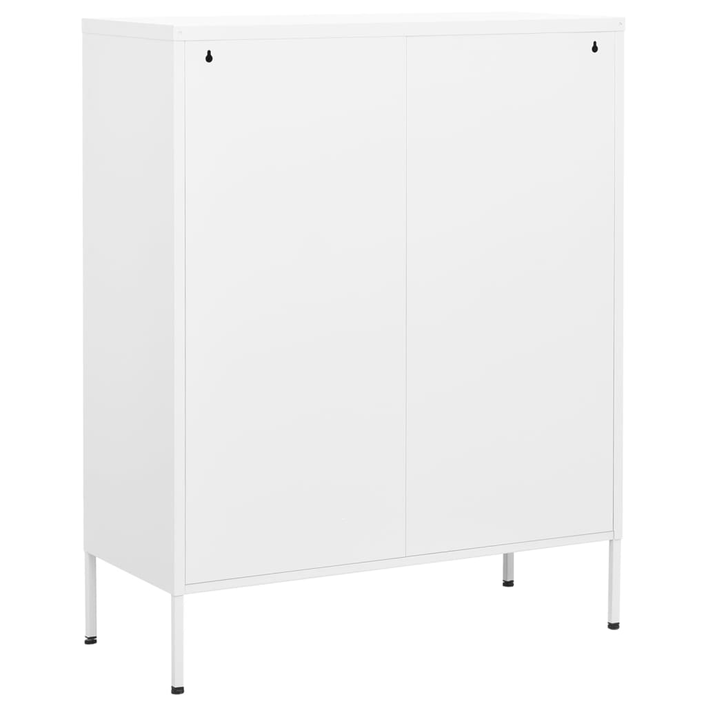 Opbergkast 80x35x101,5 cm staal wit is nu te koop bij PeponiXL, paradijselijk wonen!