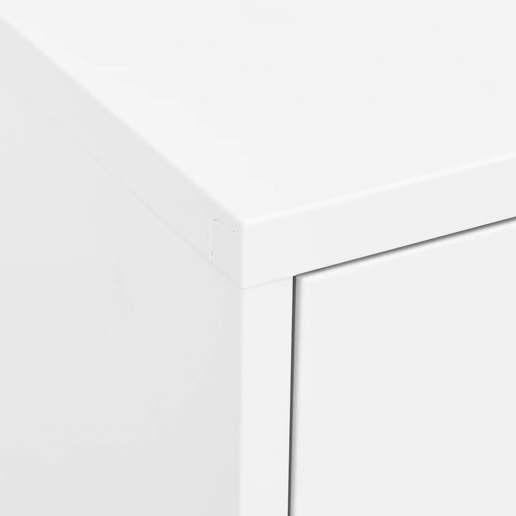 Opbergkast 80x35x101,5 cm staal wit is nu te koop bij PeponiXL, paradijselijk wonen!