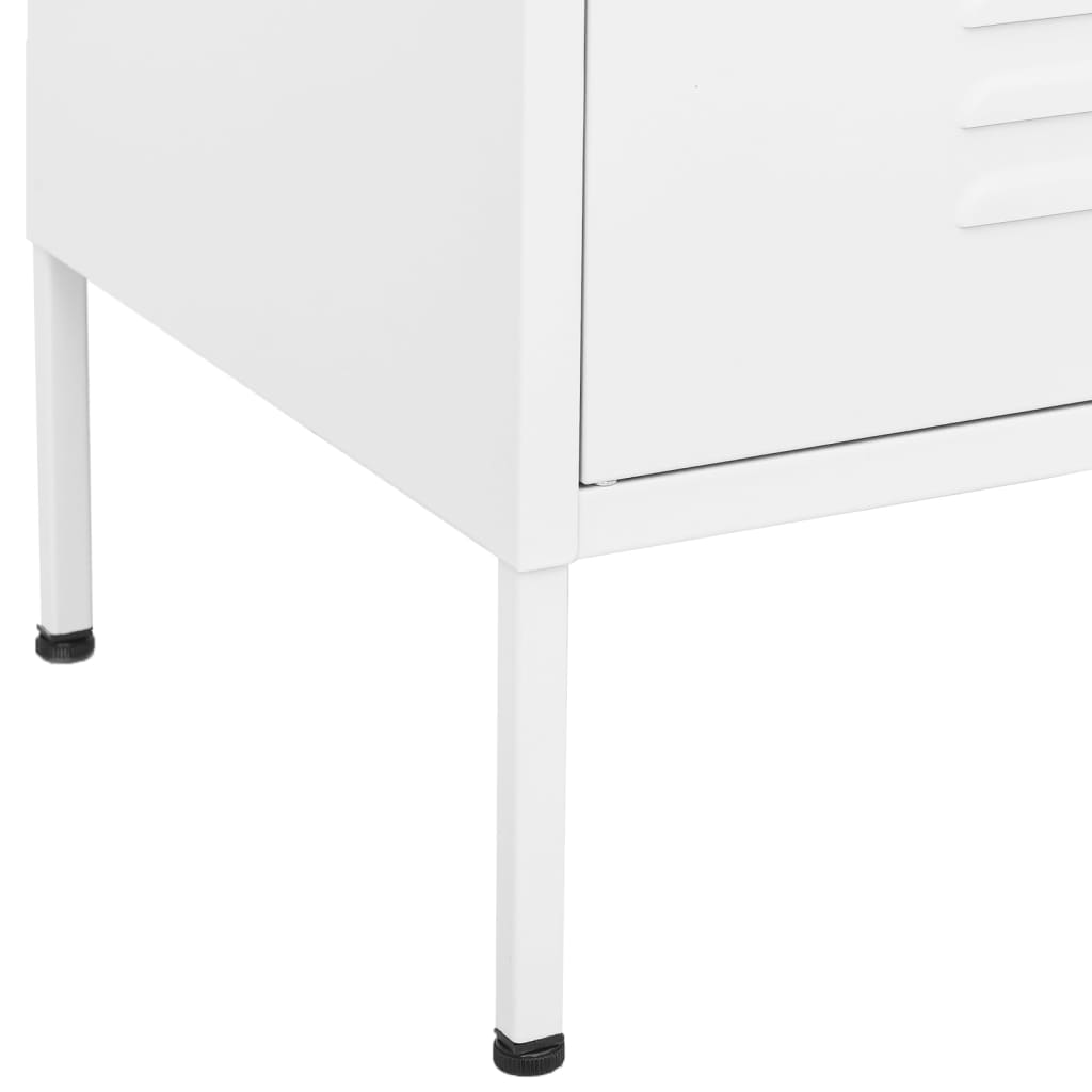 Opbergkast 80x35x101,5 cm staal wit is nu te koop bij PeponiXL, paradijselijk wonen!