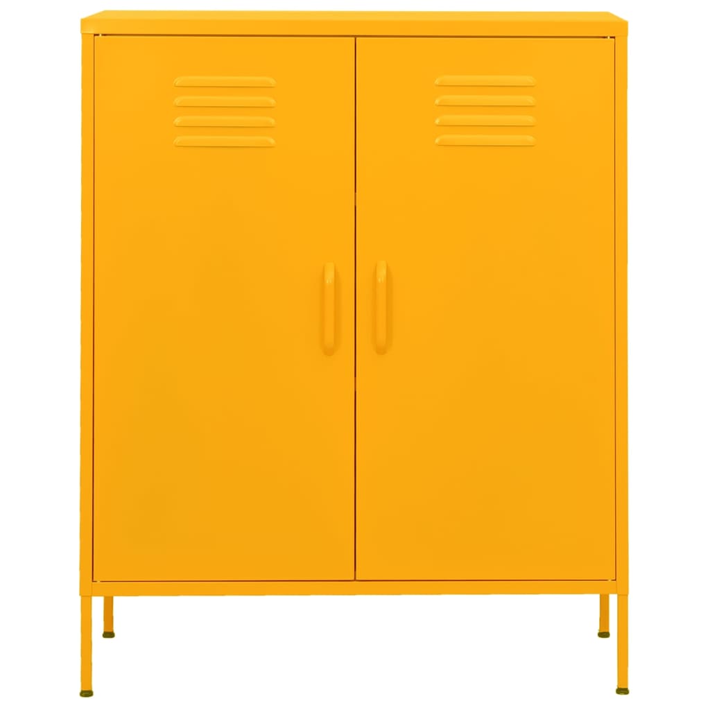 Opbergkast 80x35x101,5 cm staal mosterdgeel is nu te koop bij PeponiXL, paradijselijk wonen!
