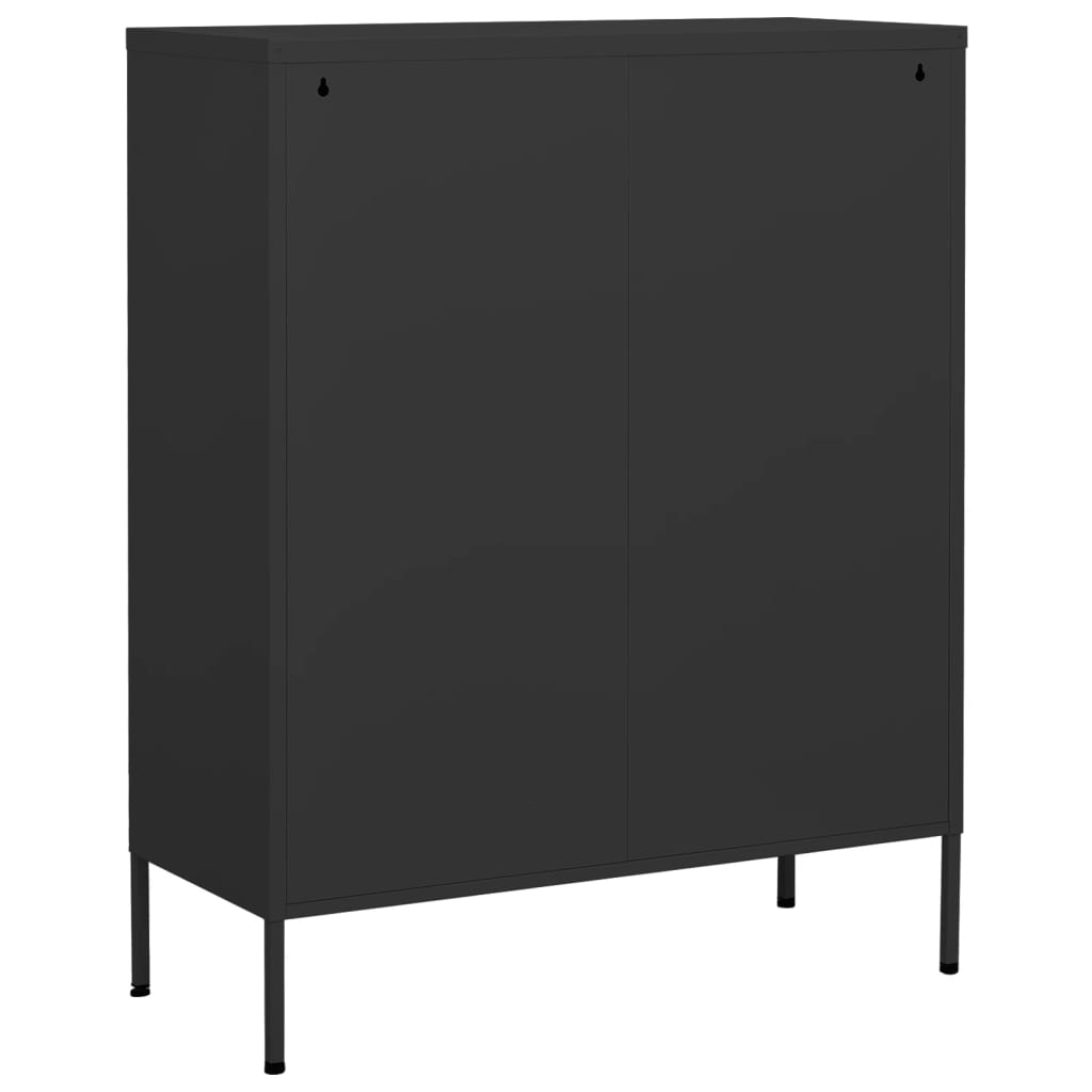 Opbergkast 80x35x101,5 cm staal antracietkleurig is nu te koop bij PeponiXL, paradijselijk wonen!