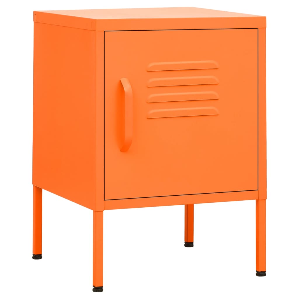 Nachtkastje 35x35x51 cm staal oranje is nu te koop bij PeponiXL, paradijselijk wonen!