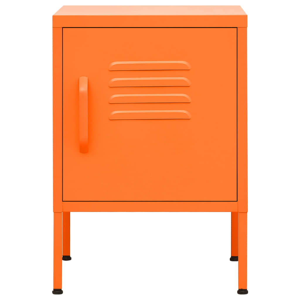 Nachtkastje 35x35x51 cm staal oranje is nu te koop bij PeponiXL, paradijselijk wonen!