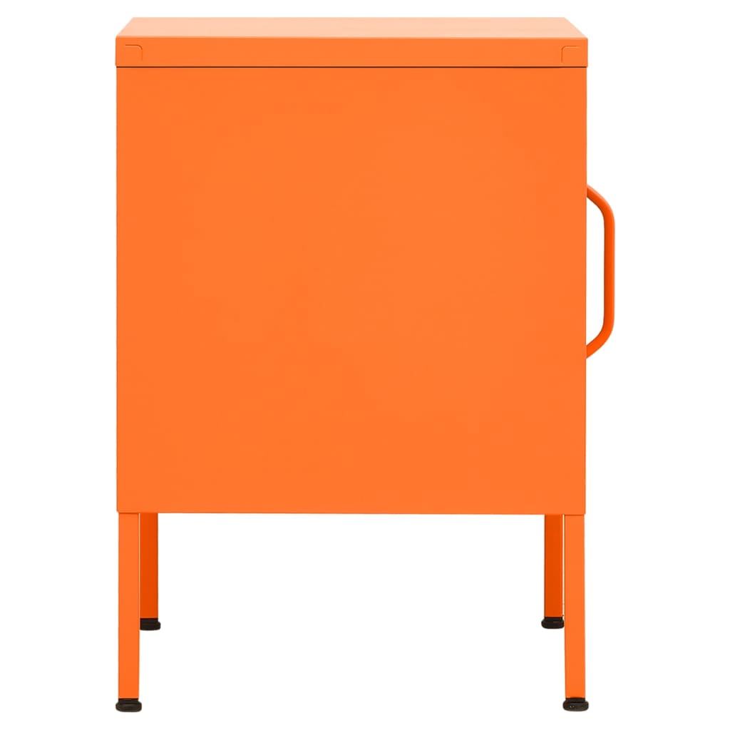 Nachtkastje 35x35x51 cm staal oranje is nu te koop bij PeponiXL, paradijselijk wonen!