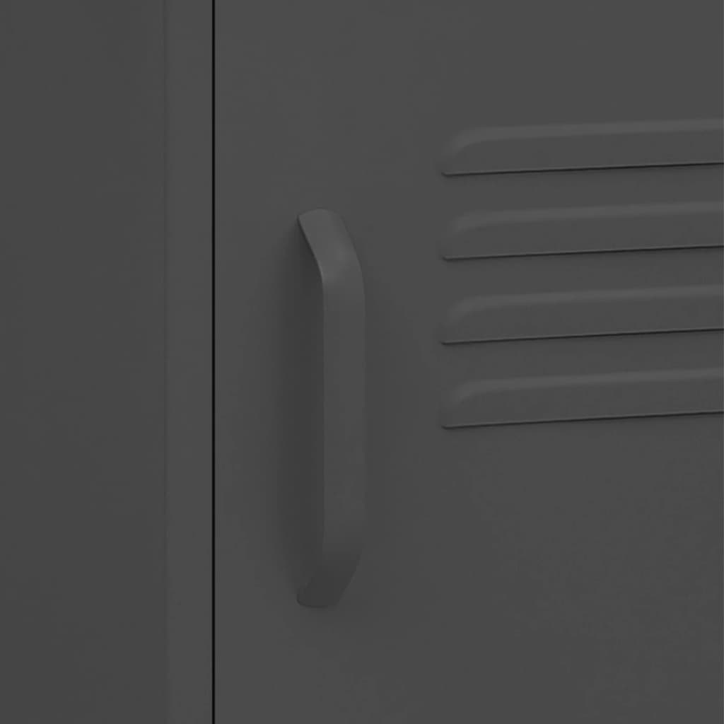 Nachtkastje 35x35x51 cm staal antracietkleurig is nu te koop bij PeponiXL, paradijselijk wonen!