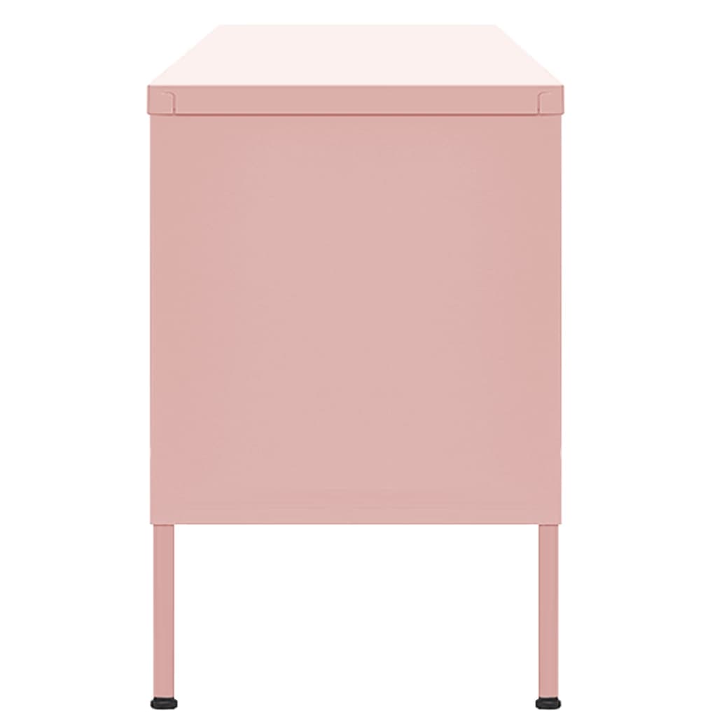 Tv-meubel 105x35x50 cm staal roze is nu te koop bij PeponiXL, paradijselijk wonen!