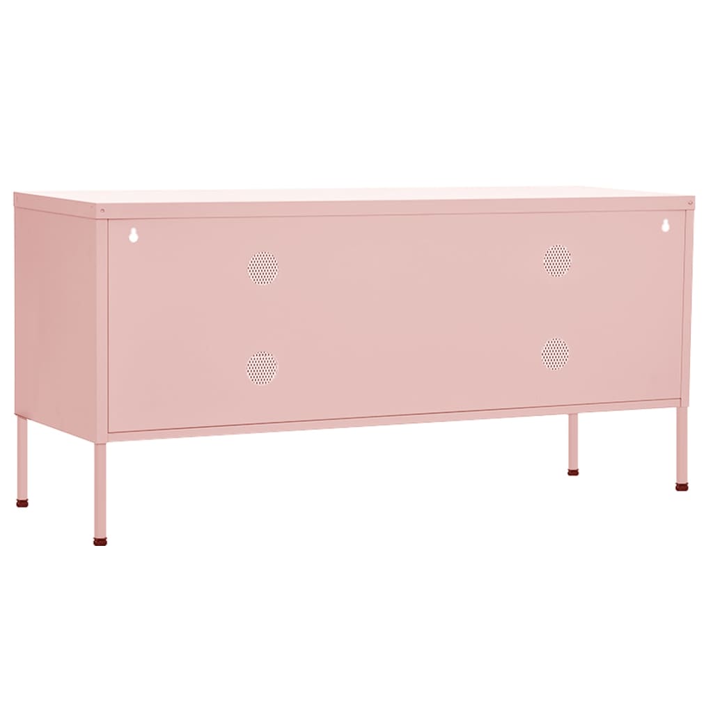 Tv-meubel 105x35x50 cm staal roze is nu te koop bij PeponiXL, paradijselijk wonen!