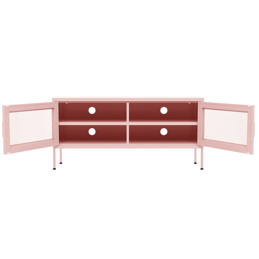 Tv-meubel 105x35x50 cm staal roze is nu te koop bij PeponiXL, paradijselijk wonen!