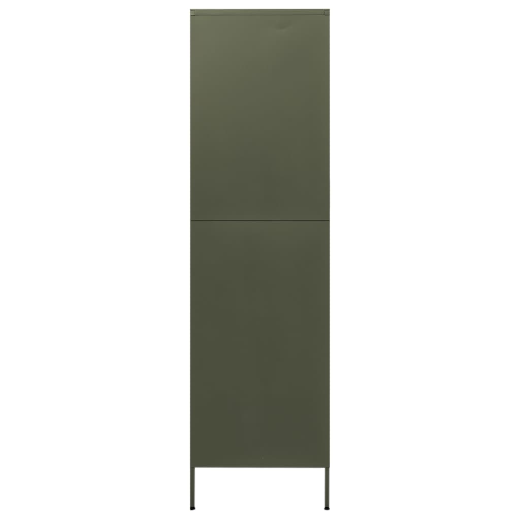 Kledingkast 90x50x180 cm staal olijfgroen is nu te koop bij PeponiXL, paradijselijk wonen!