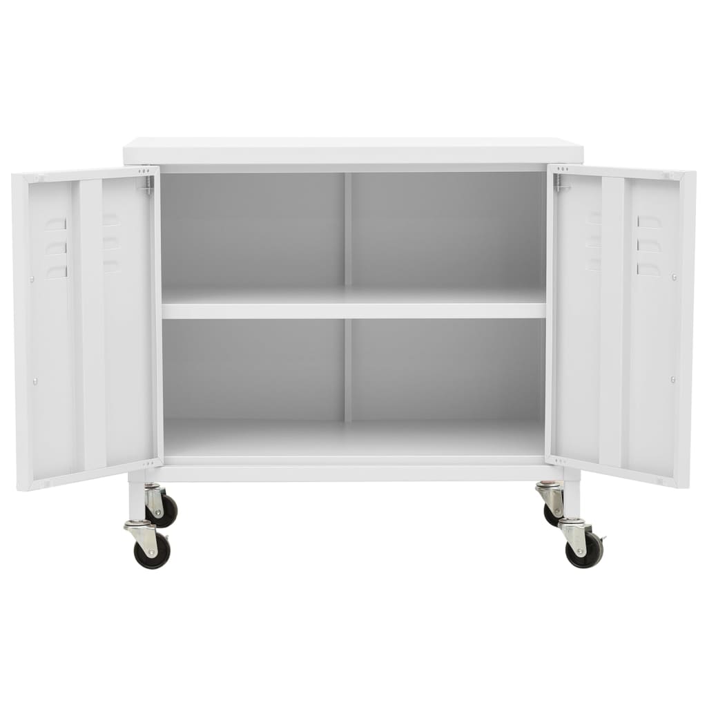 Opbergkast 60x35x56 cm staal wit is nu te koop bij PeponiXL, paradijselijk wonen!