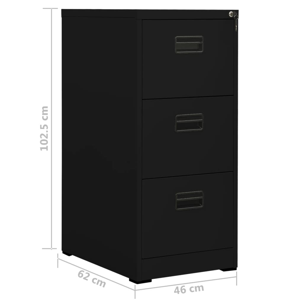 Archiefkast 46x62x102,5 cm staal zwart is nu te koop bij PeponiXL, paradijselijk wonen!