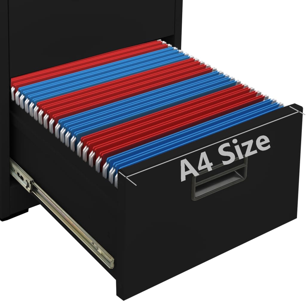 Archiefkast 46x62x102,5 cm staal zwart is nu te koop bij PeponiXL, paradijselijk wonen!