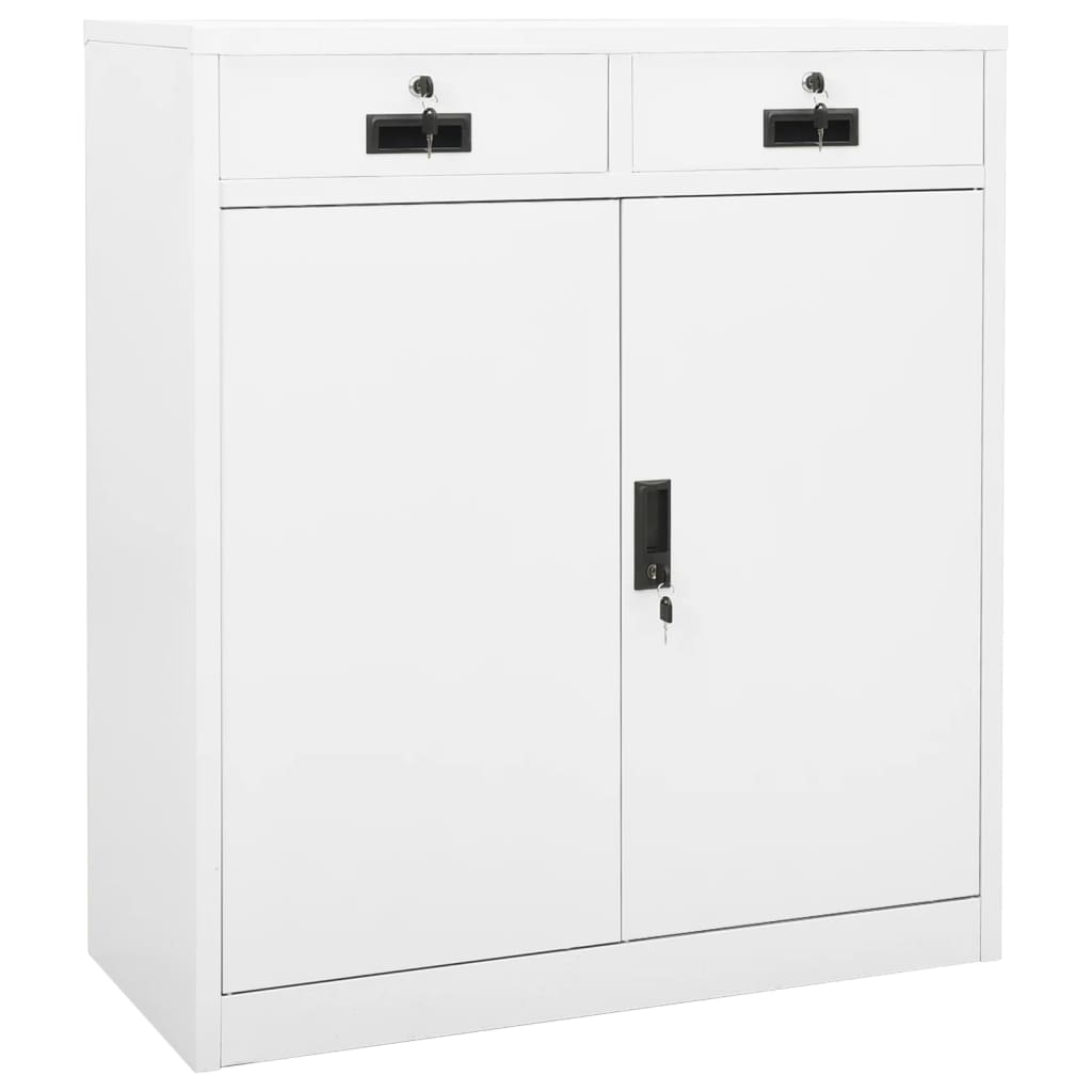 Kantoorkast 90x40x102 cm staal wit is nu te koop bij PeponiXL, paradijselijk wonen!