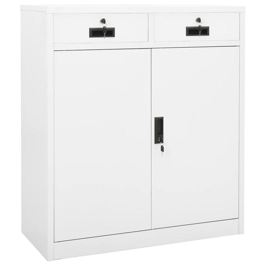 Kantoorkast 90x40x102 cm staal wit is nu te koop bij PeponiXL, paradijselijk wonen!