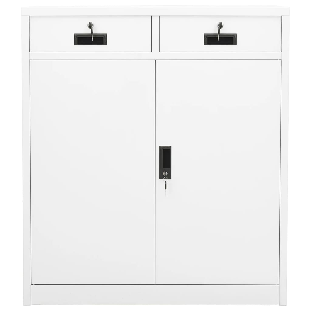 Kantoorkast 90x40x102 cm staal wit is nu te koop bij PeponiXL, paradijselijk wonen!