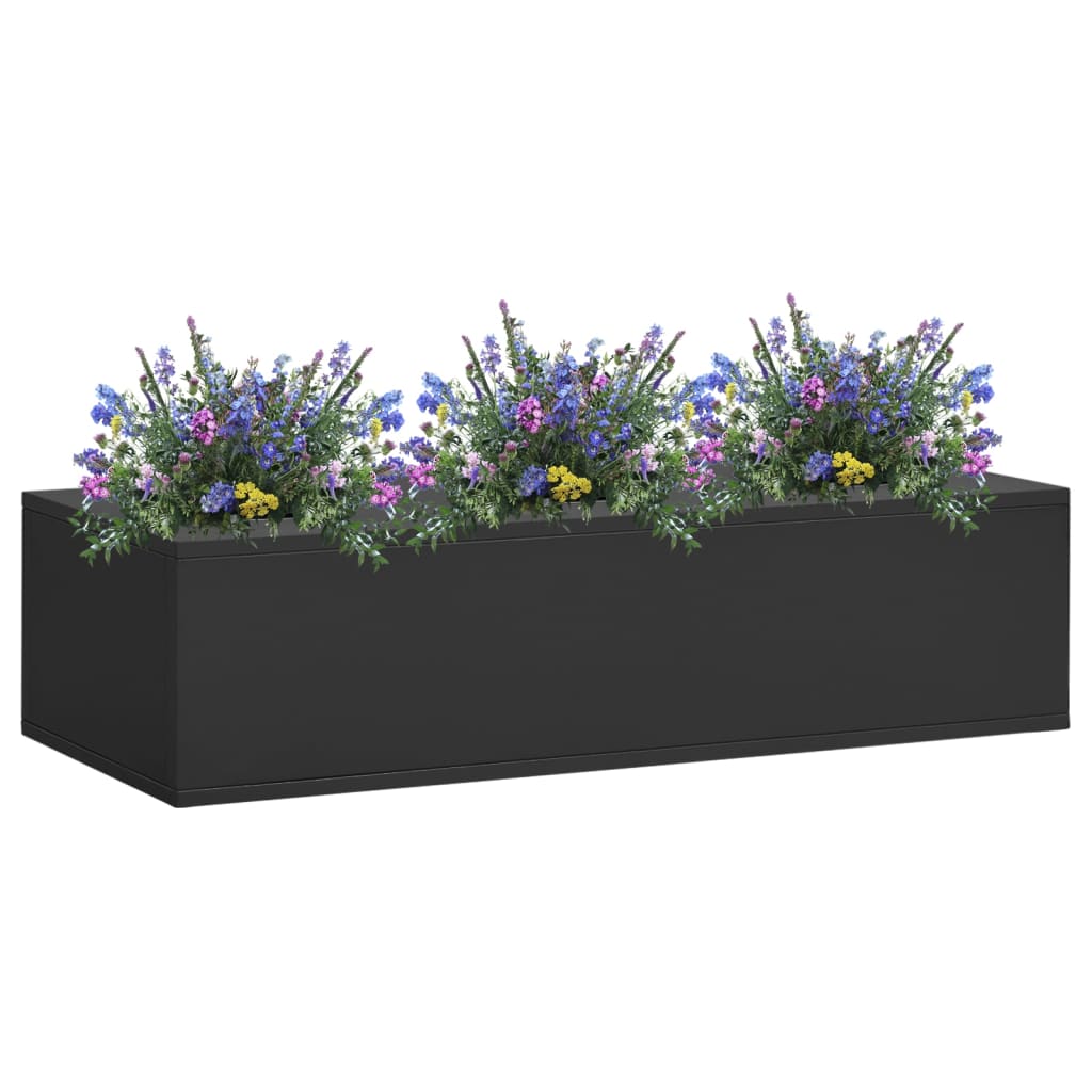 Kantoorbloembak 90x40x23 cm staal antracietkleurig is nu te koop bij PeponiXL, paradijselijk wonen!