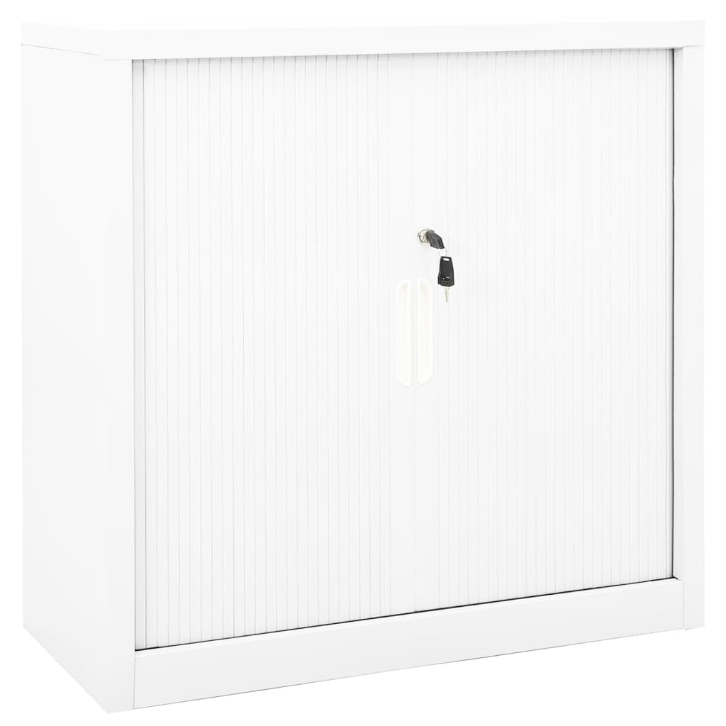 Roldeurkast 90x40x90 cm staal wit is nu te koop bij PeponiXL, paradijselijk wonen!