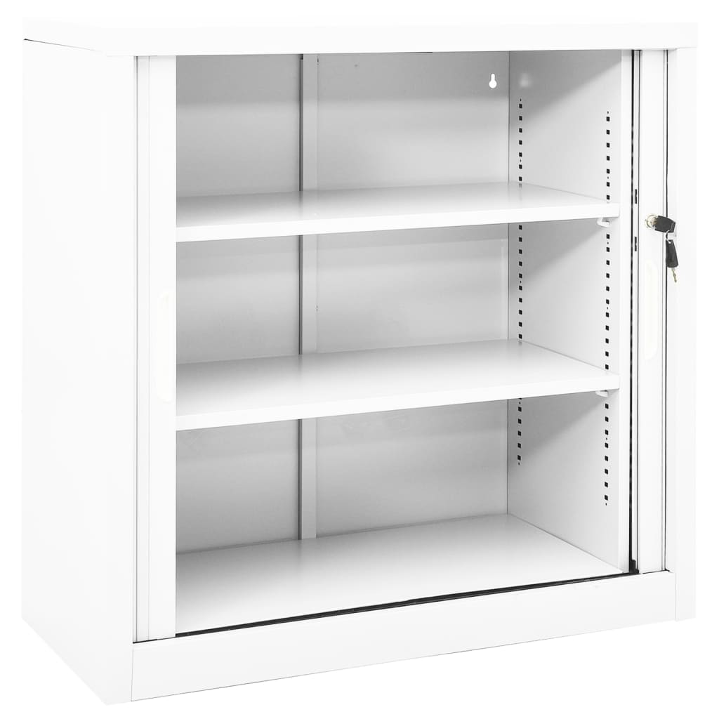 Roldeurkast 90x40x90 cm staal wit is nu te koop bij PeponiXL, paradijselijk wonen!