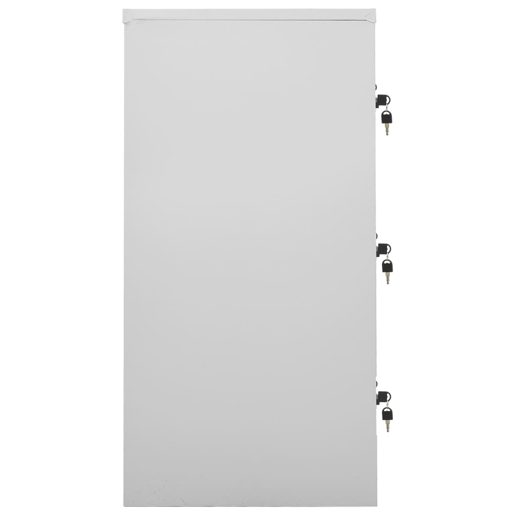 Lockerkast 90x45x92,5 cm staal lichtgrijs en groen is nu te koop bij PeponiXL, paradijselijk wonen!
