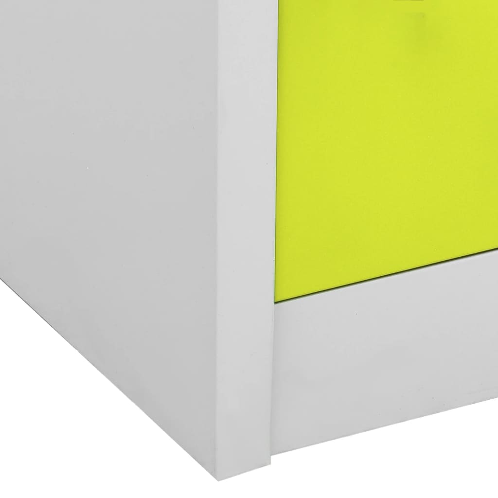Lockerkast 90x45x92,5 cm staal lichtgrijs en groen is nu te koop bij PeponiXL, paradijselijk wonen!
