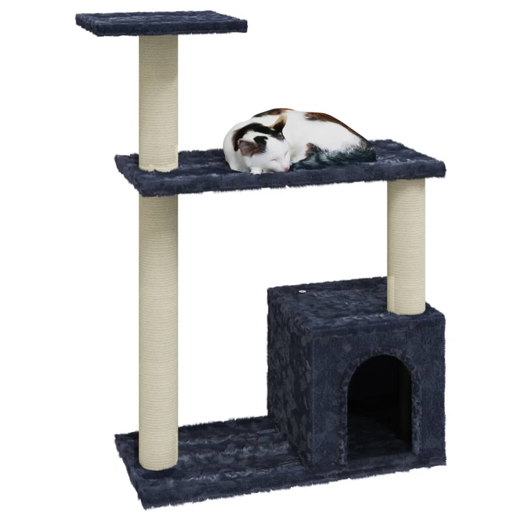 Kattenmeubel met sisal krabpalen 70 cm donkergrijs is nu te koop bij PeponiXL, paradijselijk wonen!