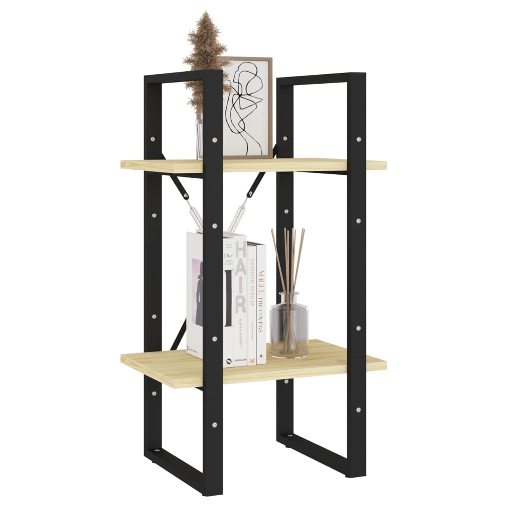 Boekenkast met 2 schappen 40x30x70 cm massief grenenhout is nu te koop bij PeponiXL, paradijselijk wonen!