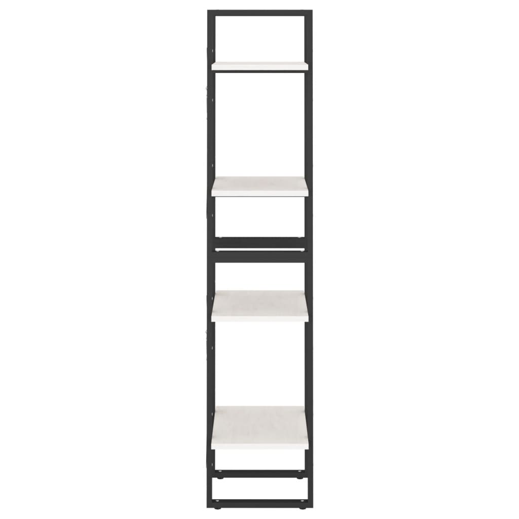 Boekenkast met 4 schappen 40x30x140 cm massief grenenhout wit is nu te koop bij PeponiXL, paradijselijk wonen!