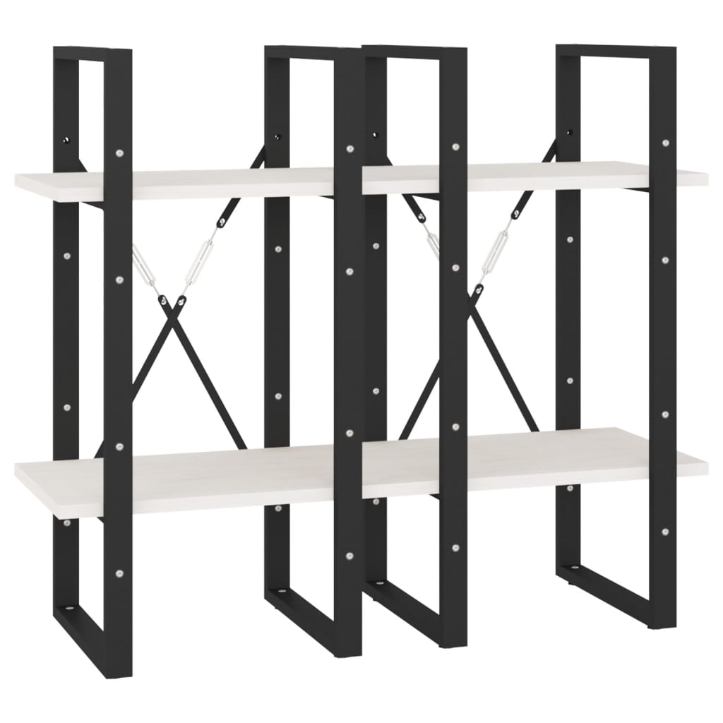 Boekenkast met 4 schappen 40x30x140 cm massief grenenhout wit is nu te koop bij PeponiXL, paradijselijk wonen!