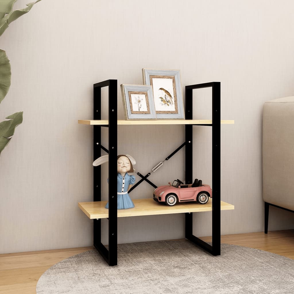 Boekenkast met 2 schappen 60x30x70 cm massief grenenhout is nu te koop bij PeponiXL, paradijselijk wonen!