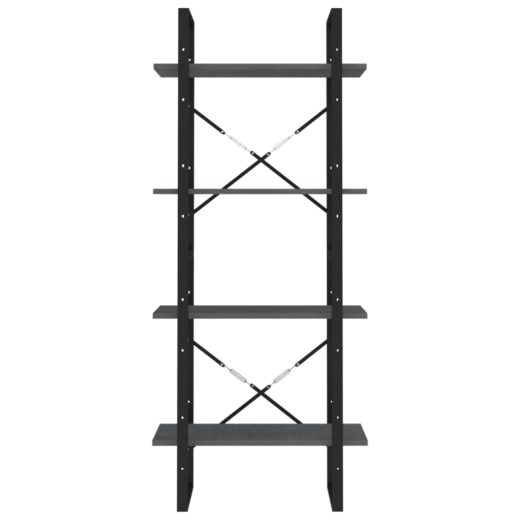 Boekenkast met 4 schappen 60x30x140 cm massief grenenhout grijs is nu te koop bij PeponiXL, paradijselijk wonen!