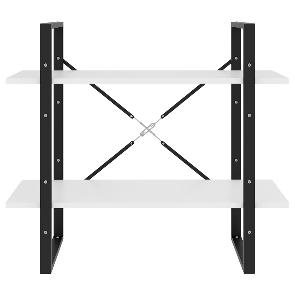 Boekenkast met 2 schappen 80x30x70 cm spaanplaat wit is nu te koop bij PeponiXL, paradijselijk wonen!