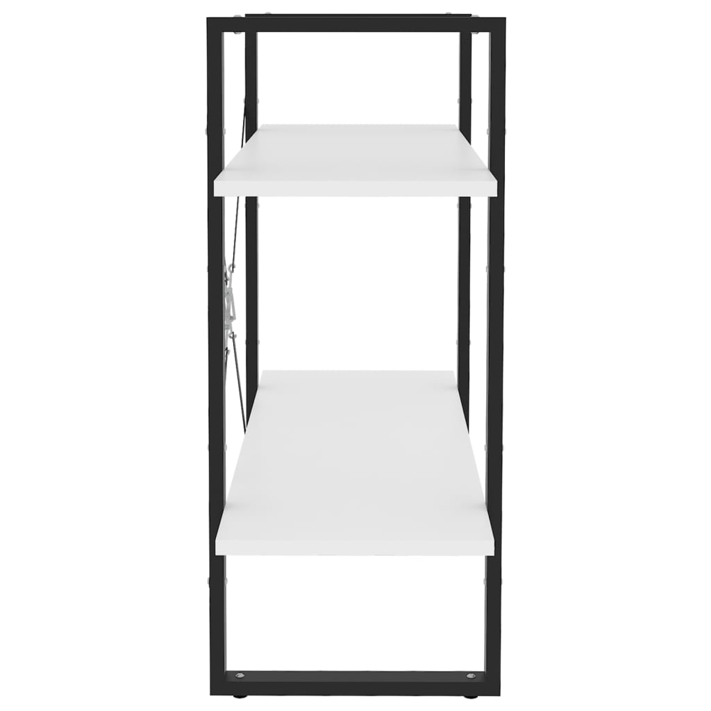 Boekenkast met 2 schappen 80x30x70 cm spaanplaat wit is nu te koop bij PeponiXL, paradijselijk wonen!