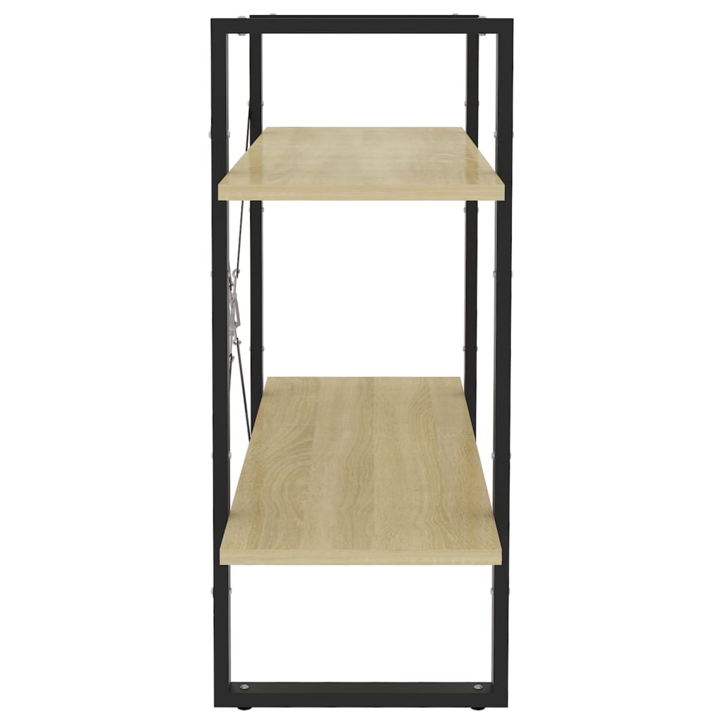 Boekenkast met 2 schappen 80x30x70 cm spaanplaat sonoma eiken is nu te koop bij PeponiXL, paradijselijk wonen!