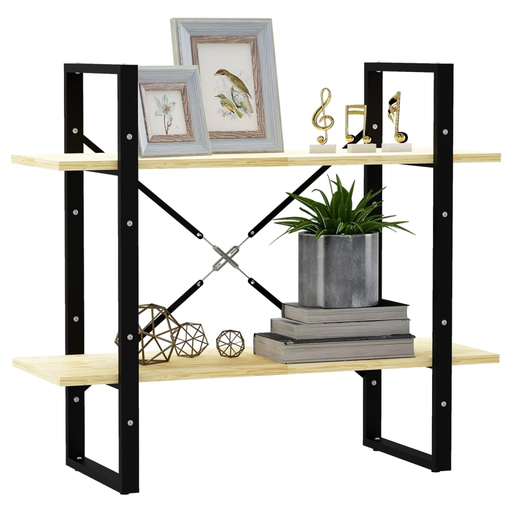 Boekenkast met 2 schappen 80x30x70 cm massief grenenhout is nu te koop bij PeponiXL, paradijselijk wonen!