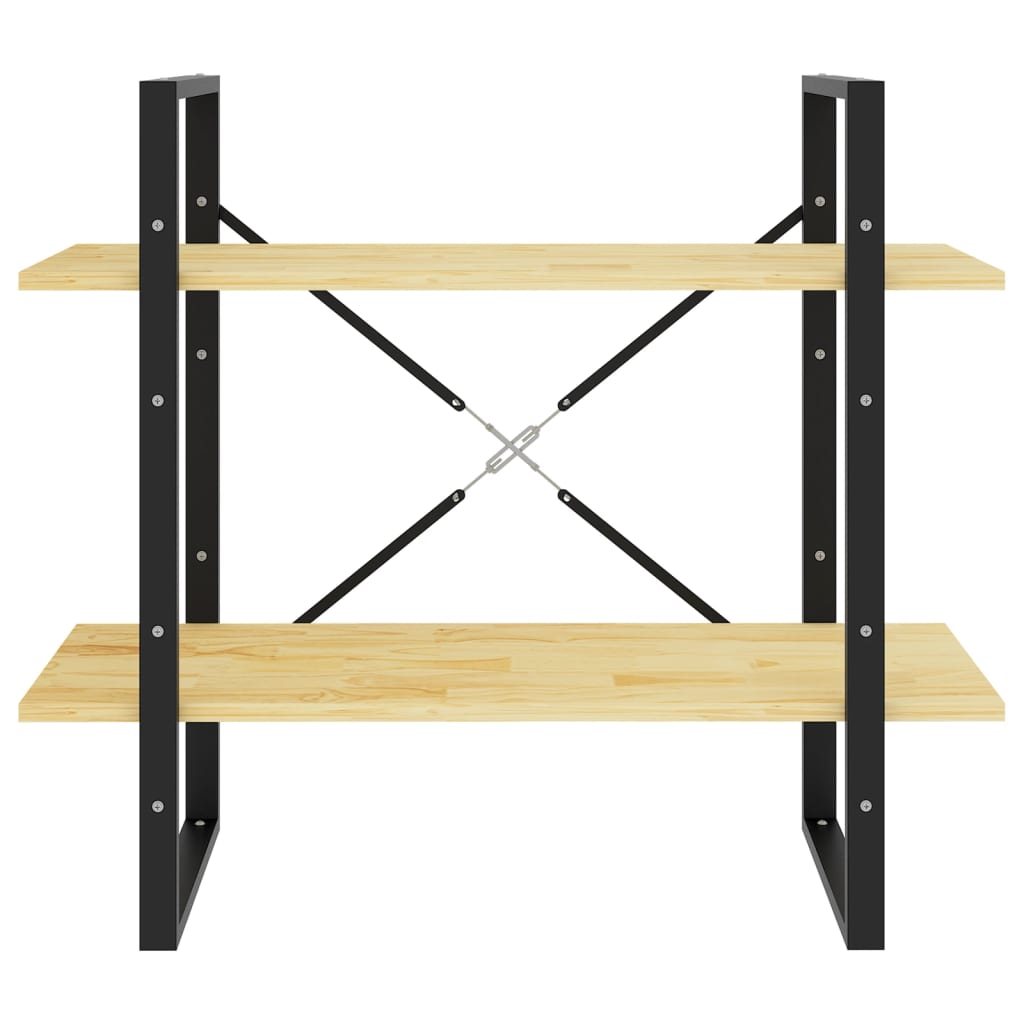 Boekenkast met 2 schappen 80x30x70 cm massief grenenhout is nu te koop bij PeponiXL, paradijselijk wonen!