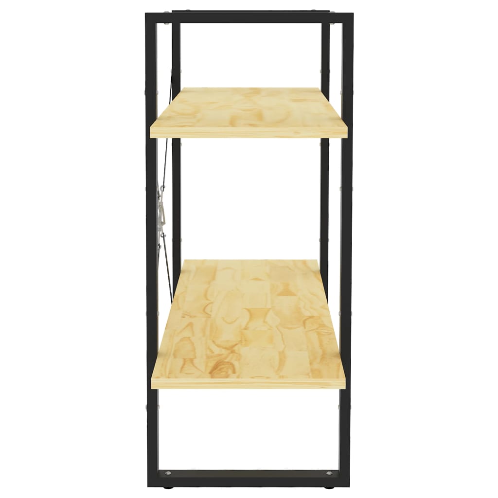 Boekenkast met 2 schappen 80x30x70 cm massief grenenhout is nu te koop bij PeponiXL, paradijselijk wonen!