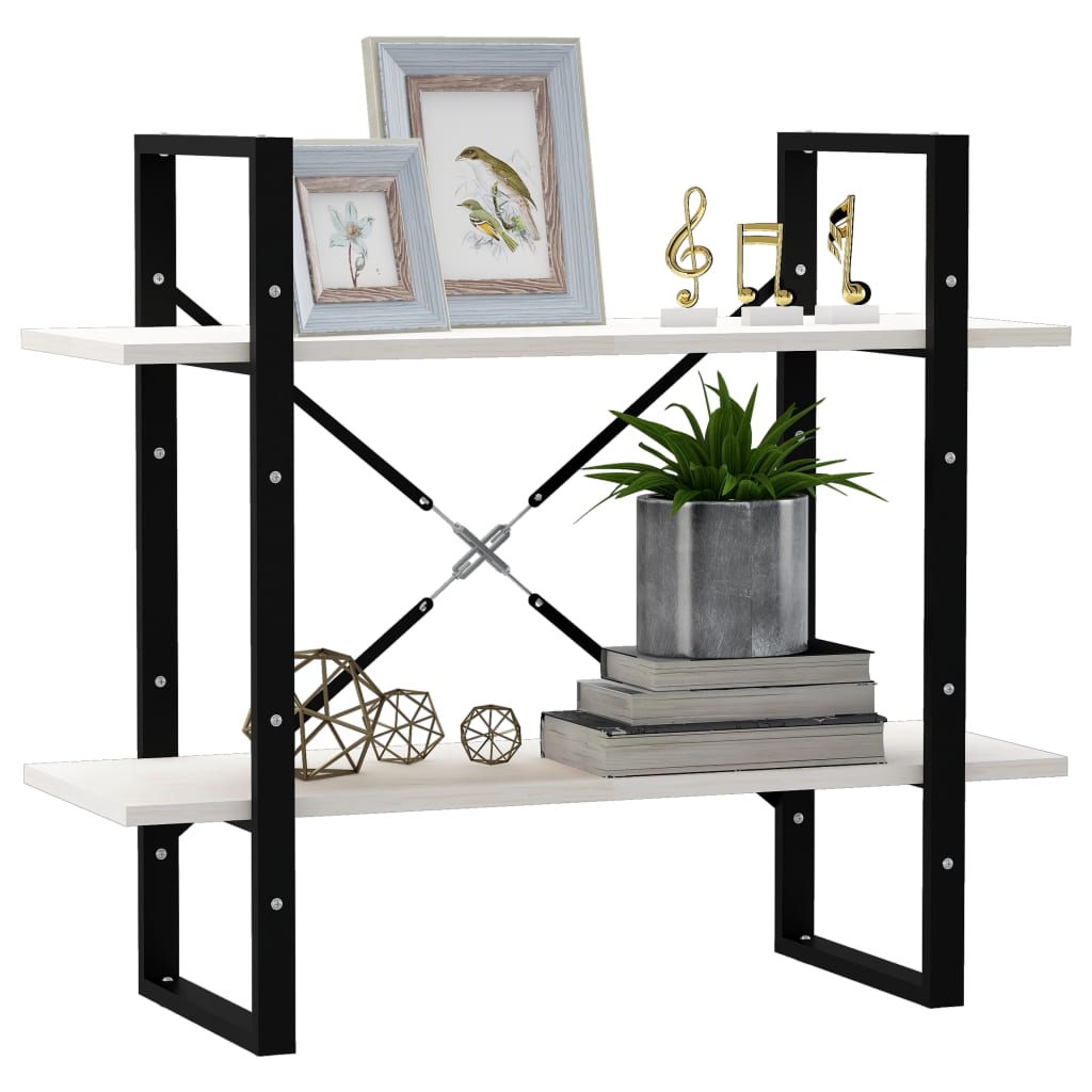 Boekenkast met 2 schappen 80x30x70 cm massief grenenhout wit is nu te koop bij PeponiXL, paradijselijk wonen!