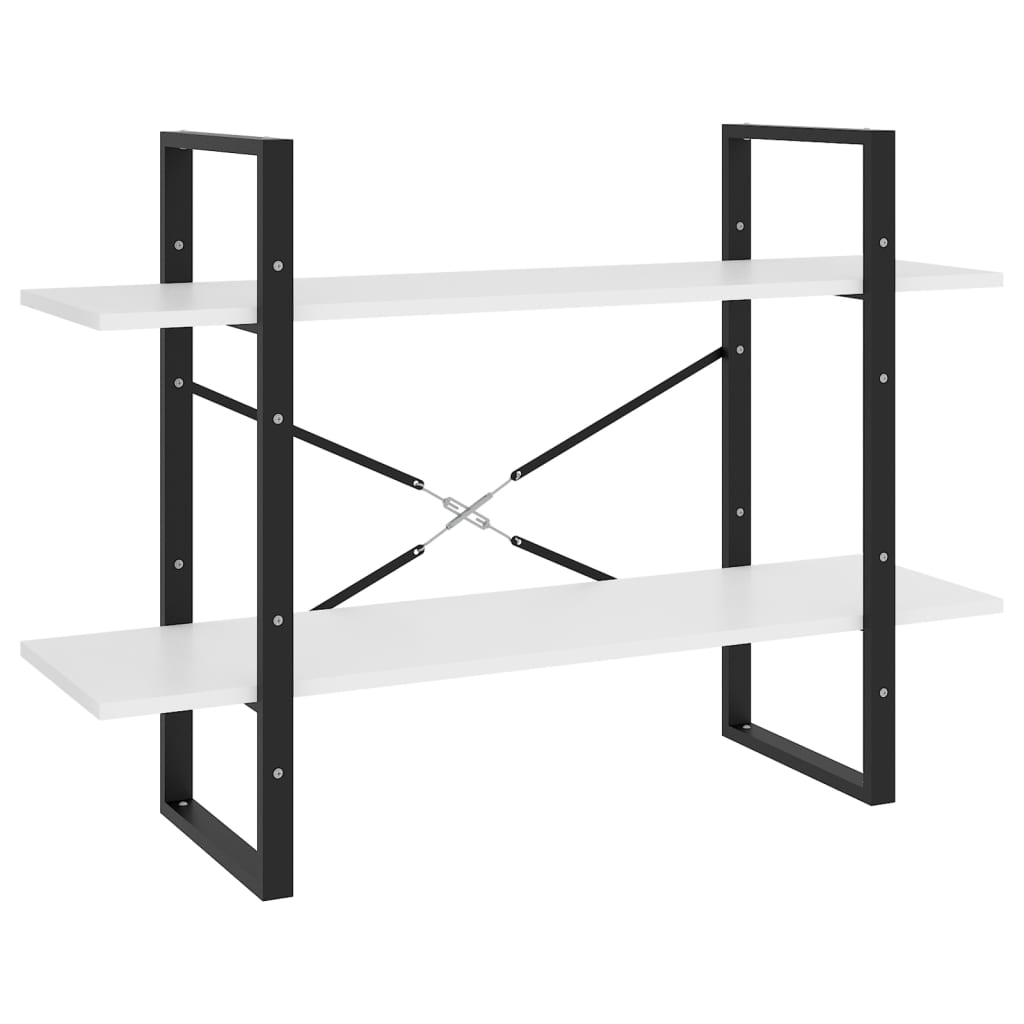 Boekenkast met 2 schappen 100x30x70 cm spaanplaat wit is nu te koop bij PeponiXL, paradijselijk wonen!