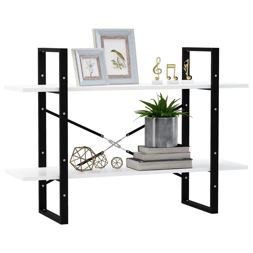 Boekenkast met 2 schappen 100x30x70 cm spaanplaat wit is nu te koop bij PeponiXL, paradijselijk wonen!