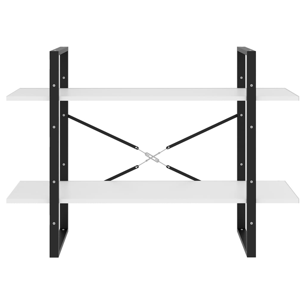 Boekenkast met 2 schappen 100x30x70 cm spaanplaat wit is nu te koop bij PeponiXL, paradijselijk wonen!