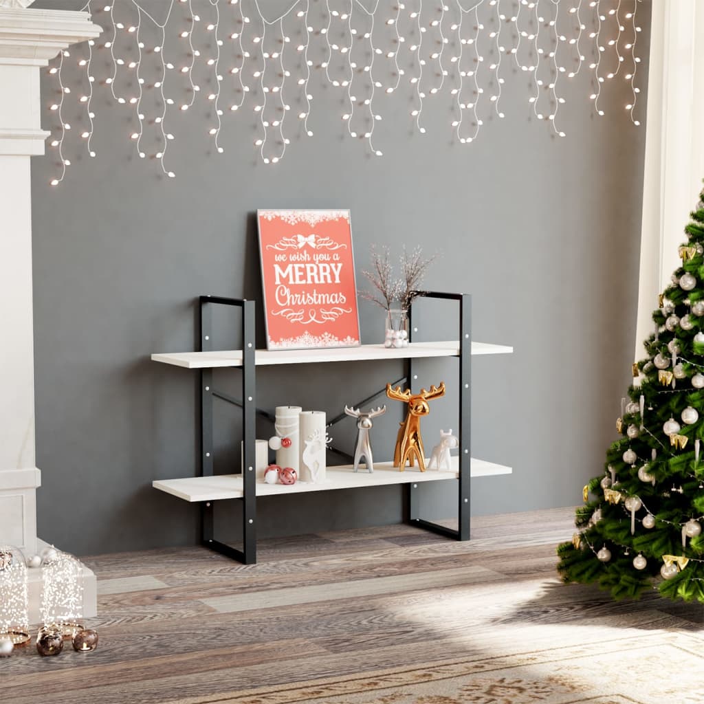 Boekenkast met 2 schappen 100x30x70 cm massief grenenhout wit is nu te koop bij PeponiXL, paradijselijk wonen!